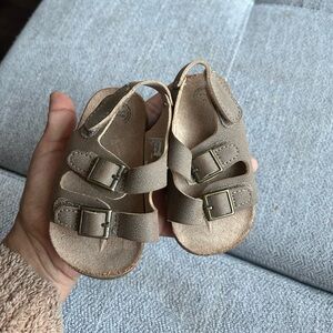 Wonder Nation Tan Buckle Sandals for Kids